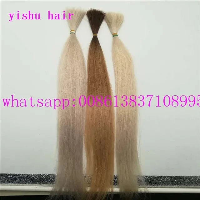 Raw colorful indian hair bulk, crotchet dreadlocks hair weave in bulk, wholesale bulk hair extensions