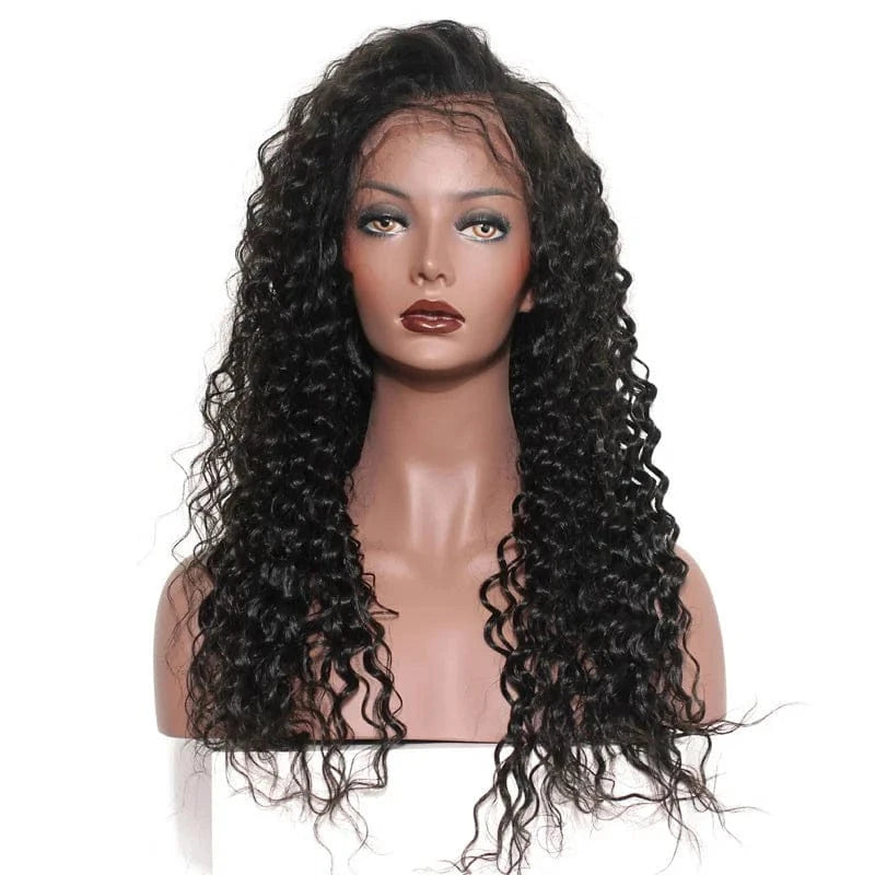 Raw indian pre plucked 360 frontal lace wig Diva curly human hair 360 lace Front wig full lace 150% density free ship