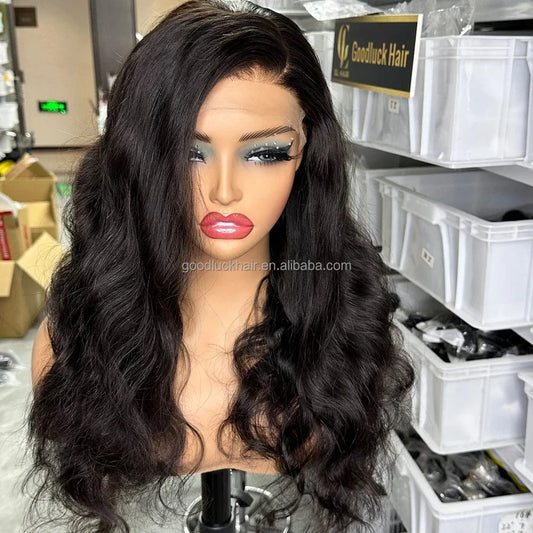 raw vietnamese glueless hd lace 5x5 closure 100% human hair wigs body wave  precut  preplucked