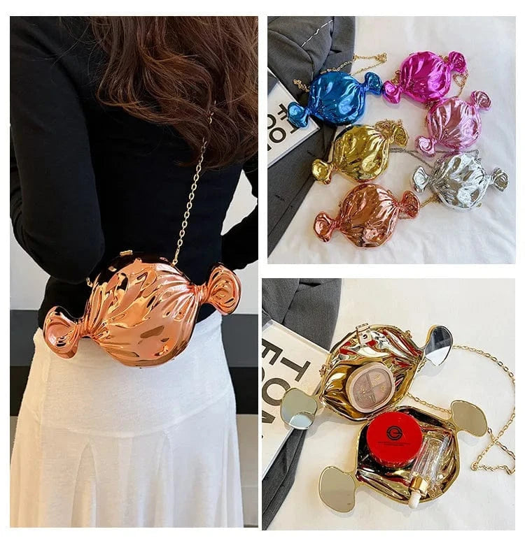 Ready to ship 2024 fashion boutique candy shape cute women's shoulder bags handbags