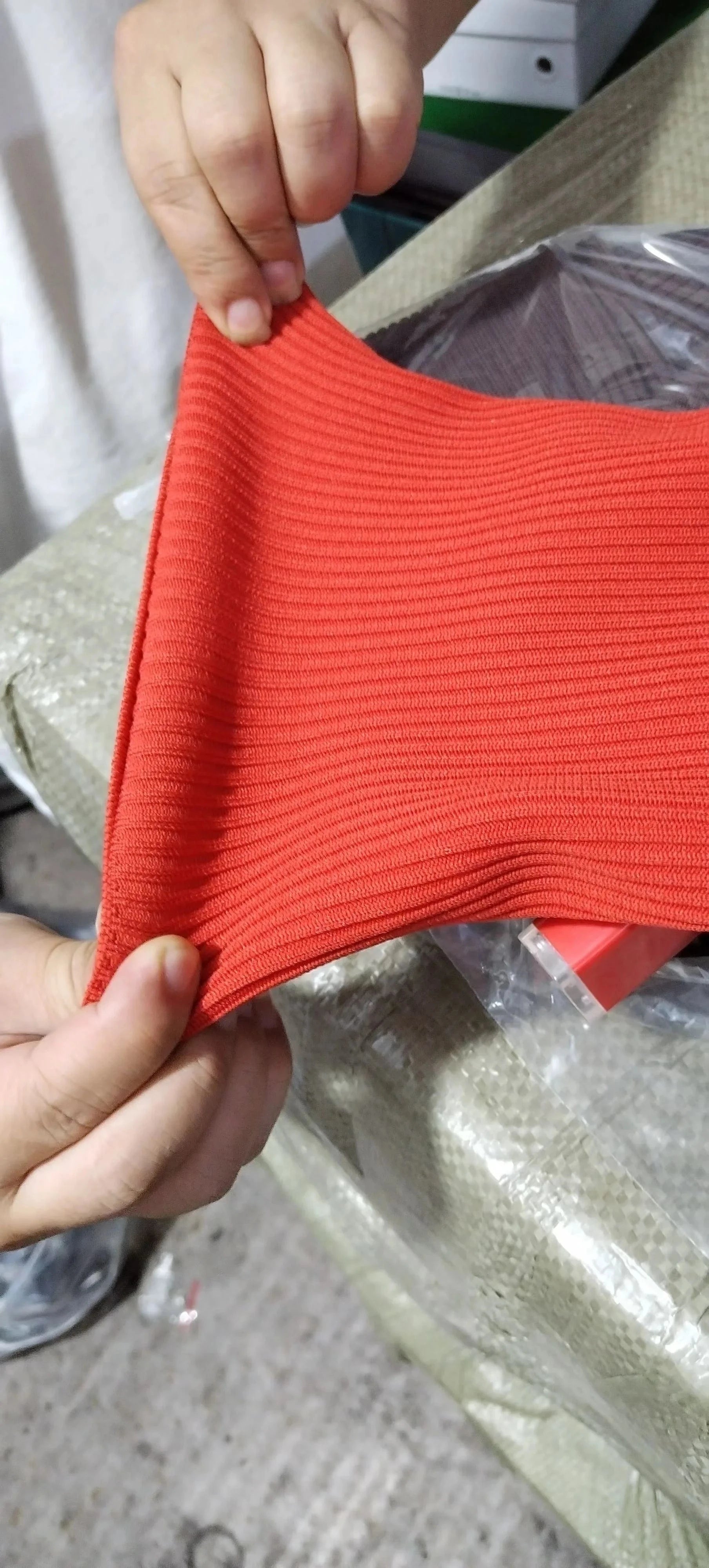 Ready to ship fall and winter boutique ladies shoes women's ribbed knitted thigh high boots