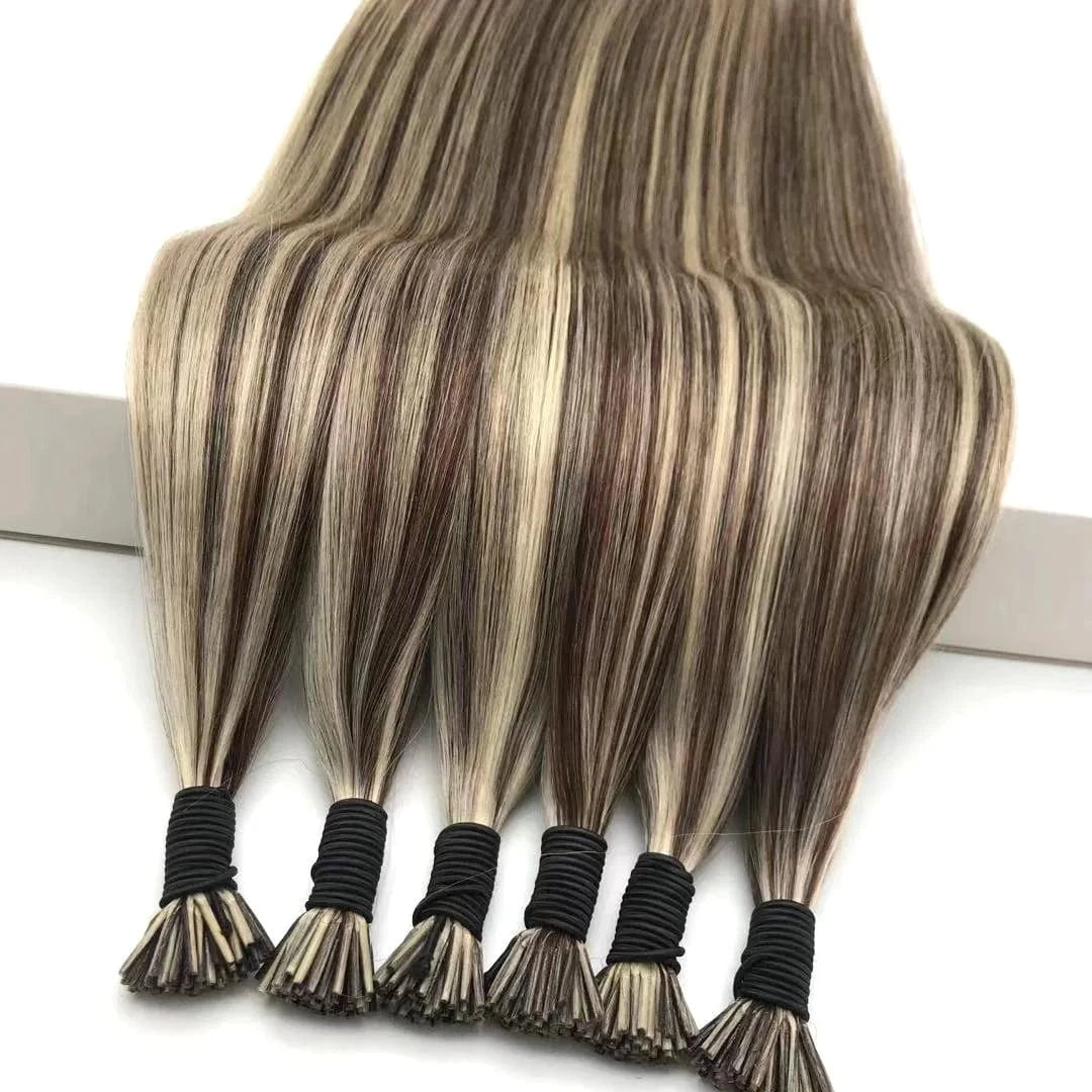 Real human hair bundles raw indian virgin keratin remy hair extension