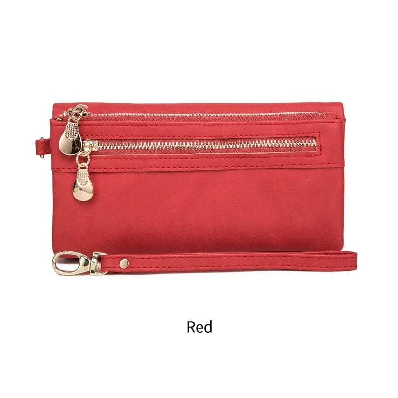 Red MIYIN 2024 hot selling women wallet Long Retro ladies purse Multifunction wallet card holder cartera women's wallets woman