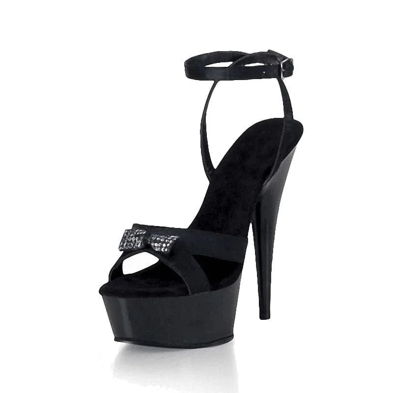 Red stiletto 15 cm stiletto party queen sexy high heels summer Club large women's leaky toe High Heels Sandals