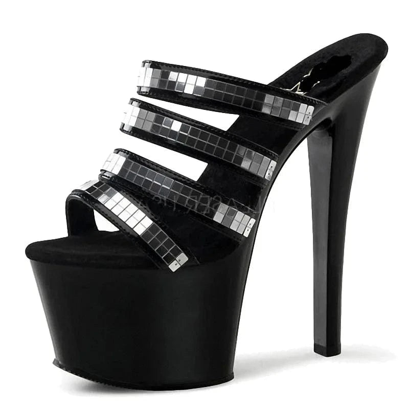 Red stiletto platform high heels 17 cm club sexy high heels fashionable and elegant red summer sandals