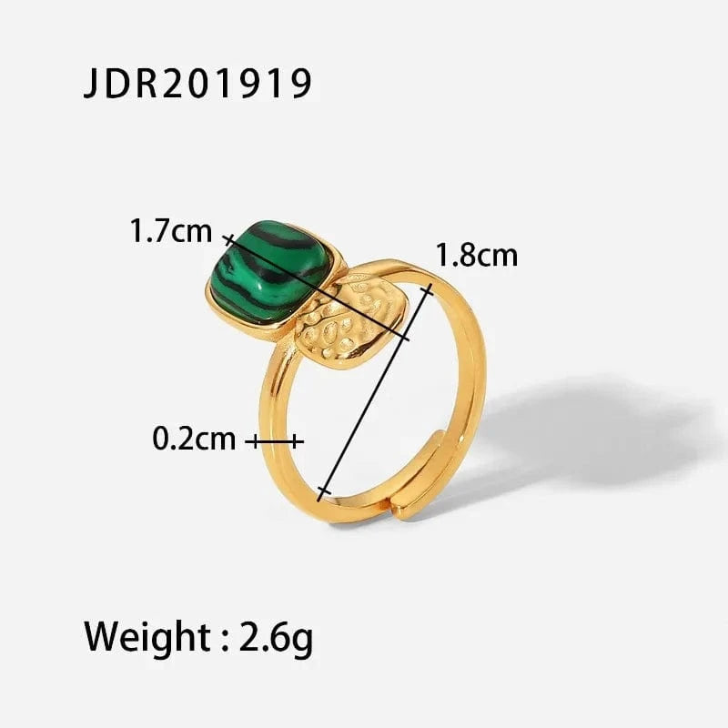 Resizable / JDR201919 Vintage Individual Geometry Ring Temperament Stainless Steel Women Ring Fashion Rings Wholesale Jewelry