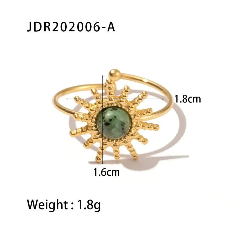 Resizable / JDR202006-A Vintage Individual Geometry Ring Temperament Stainless Steel Women Ring Fashion Rings Wholesale Jewelry