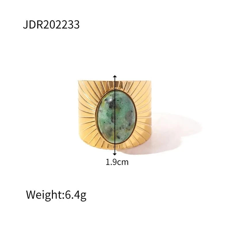 Resizable / JDR202233 Vintage Individual Geometry Ring Temperament Stainless Steel Women Ring Fashion Rings Wholesale Jewelry