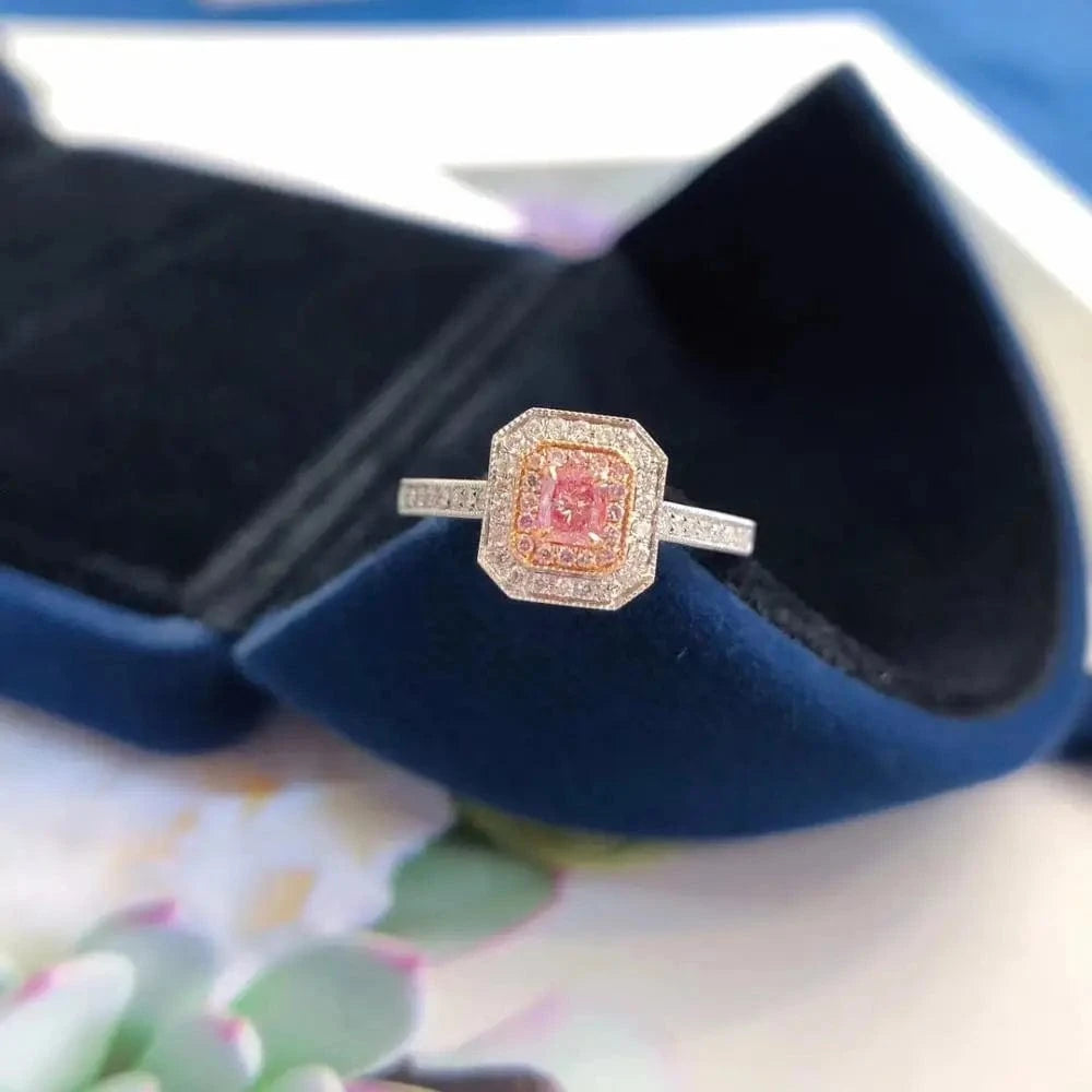 Resizable / Pink AGL Nature Natural Pink Diamond Ring