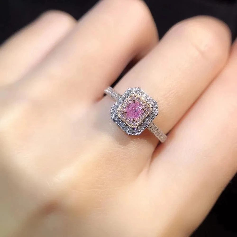 Resizable / Pink AGL Nature Natural Pink Diamond Ring