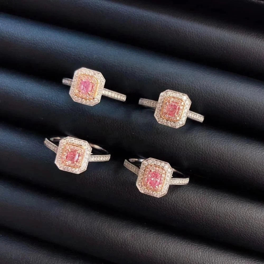 Resizable / Pink AGL Nature Natural Pink Diamond Ring