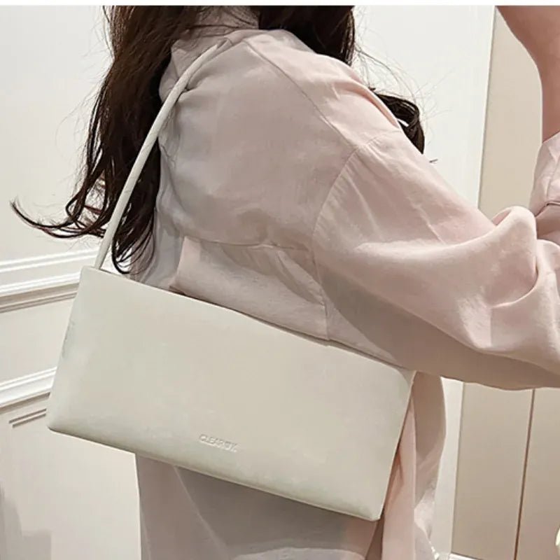 Retro Texture Design Underarm Bag Solid Color Simple Advanced Versatile Ladies Handbag Elegant Fashion Exquisite Shoulder Bag - SN Wigs & More