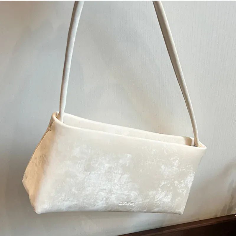 Retro Texture Design Underarm Bag Solid Color Simple Advanced Versatile Ladies Handbag Elegant Fashion Exquisite Shoulder Bag - SN Wigs & More