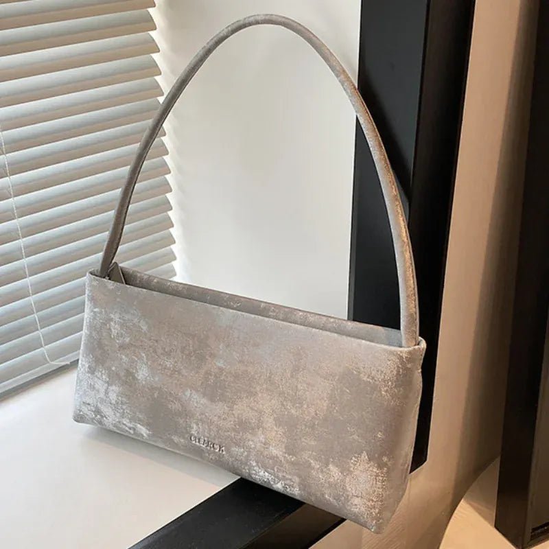 Retro Texture Design Underarm Bag Solid Color Simple Advanced Versatile Ladies Handbag Elegant Fashion Exquisite Shoulder Bag - SN Wigs & More