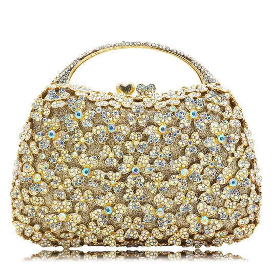 Rhinestone Metal Mesh Clutches Wedding Purse Party Luxury Evening Crystal Party Stone evening bags clutch 2024 luxury
