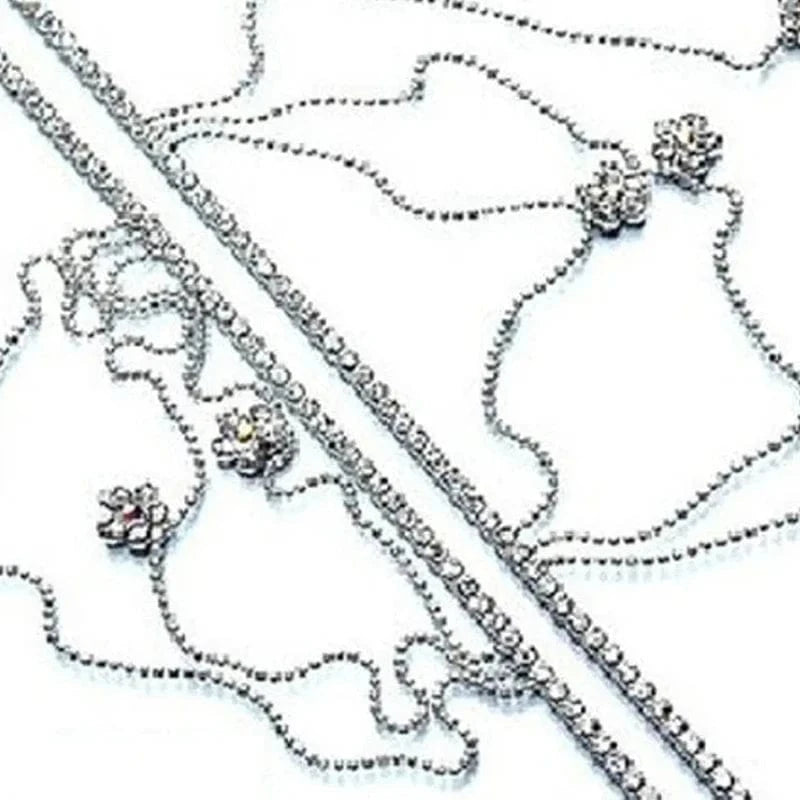 Rhinestone Shoulder Chain Bridal Jewelry Silver Crystal Bra Strap Sexy Body Jewelry Wedding Jewelry