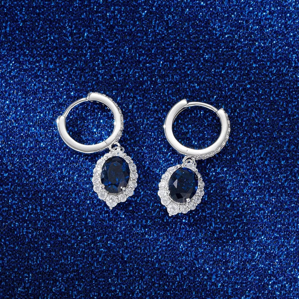 Rhodium Plated RINTINN LZE05 Silver Earings Studs Jewelry 8a Created Sapphire Cubic Zirconia Trendy Earings Square Popular Silver 925 Zirconia