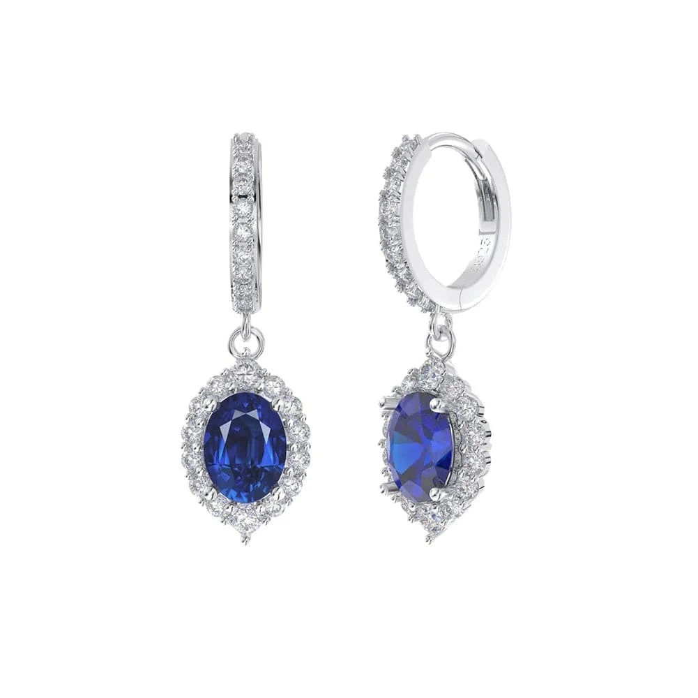 Rhodium Plated RINTINN LZE05 Silver Earings Studs Jewelry 8a Created Sapphire Cubic Zirconia Trendy Earings Square Popular Silver 925 Zirconia