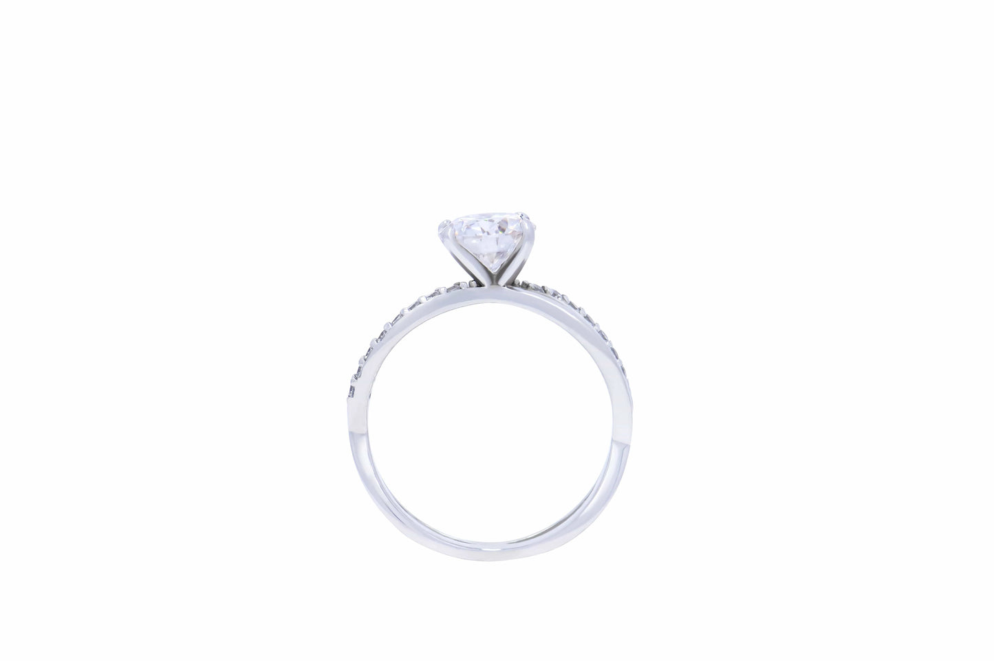 Ribbon connection surface inlaid engagement ring for wedding anniversary  between sincere love