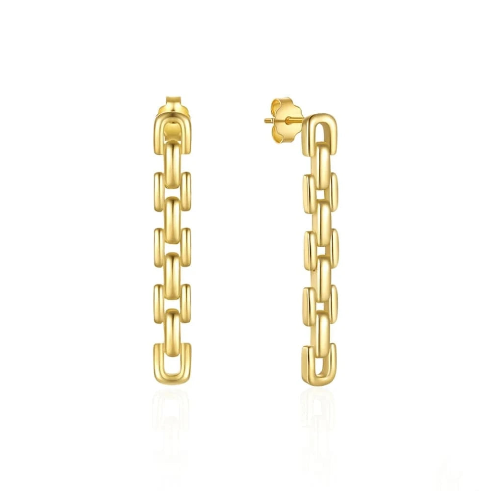 RINNTIN EQE112 Fine Jewelry Stud Earrings 925 Sterling Silver Tassel Earrings For Women