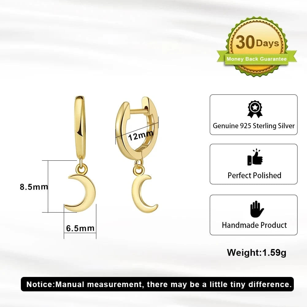 RINNTIN EQE55 Fine Jewelry Drop Dangle Earrings Women Cubic Zircon Designer 14K Gold Plated 925 Sterling Silver Hoop Earrings
