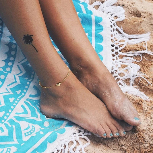 RINNTIN SA-1 Summer Jewelry Silver Anklets 925 Sterling Silver Ankle Bracelet For Women Ancle Cuban Link Gold Fashion Anklets