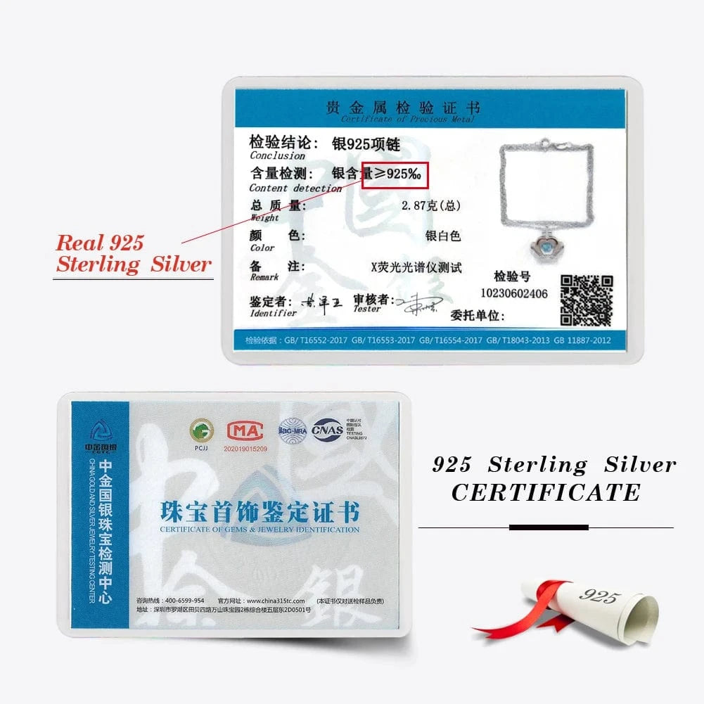 RINNTIN SSN334 Garnet Stone Necklace Jewelry Set for Woman Crown Love Heart Gold Plated 925 Sterling Silver Birthstone Necklace