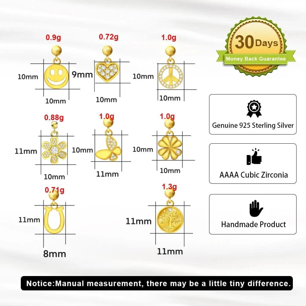 RINNTIN ZK New Arrival Customized Gold Plated S925 Silver Chain With Zircon Heart Charms Personalized Alphabet Letter Necklace