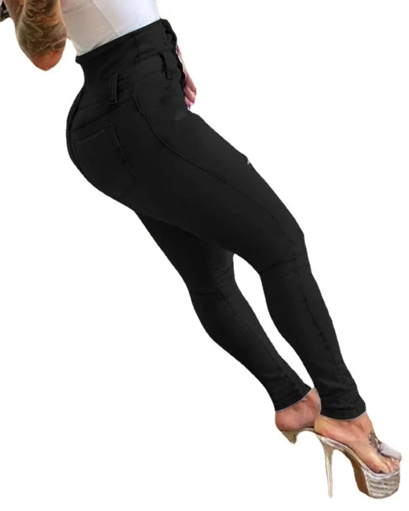 Ripped Women's Jeans Pants Bodycon High Waist Casual Long Pant Denim Trousers Skinny Boyfriend Jeans for Women