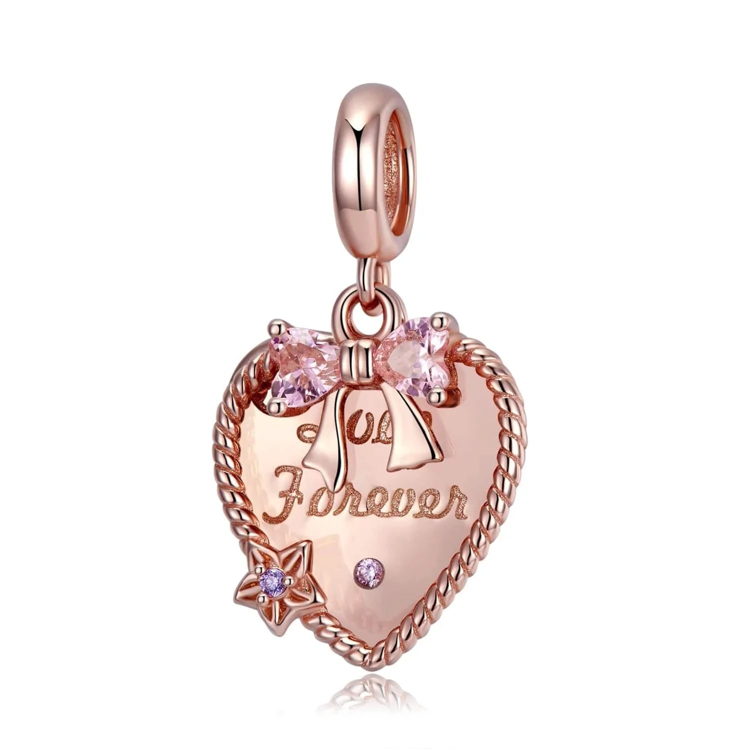 Romantic Bouquet Pendant 925 Sterling Silver with colorful CZ for Women charm bead Rose gold plated jewelry Bracelet Wholesale