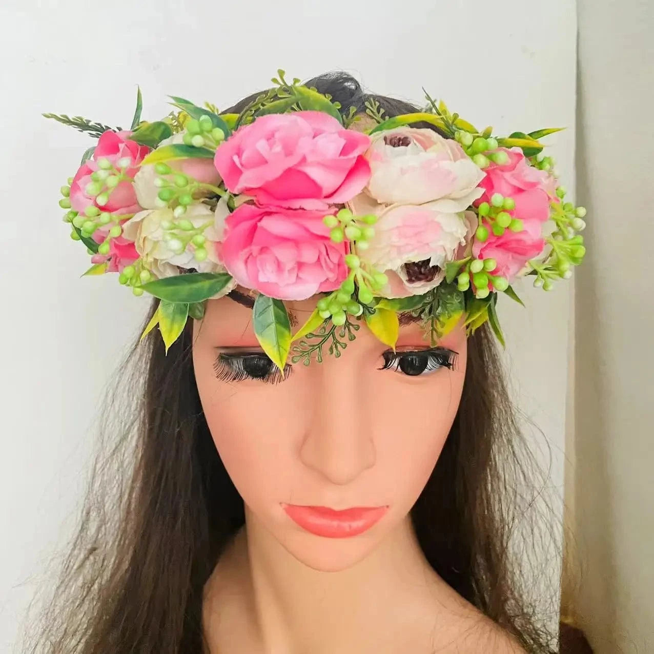 Rose Headband for wedding party floral Artificial graduation accessories Island frangipani plumerial hibiscus tiara hairpin clip