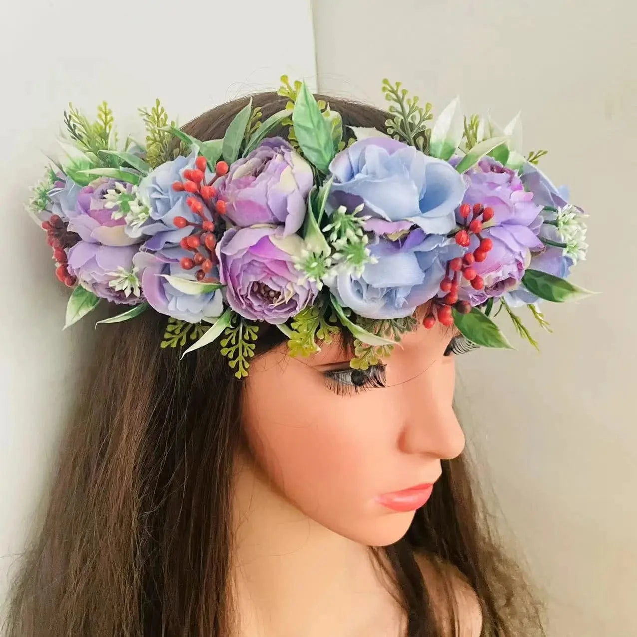 Rose Headband for wedding party floral Artificial graduation accessories Island frangipani plumerial hibiscus tiara hairpin clip