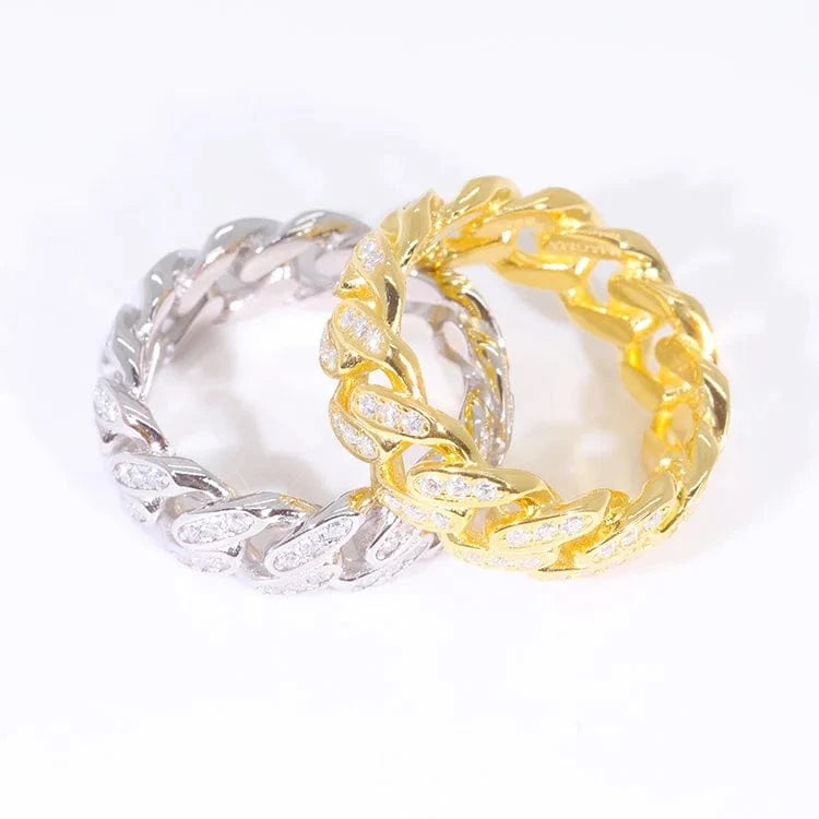 RTS Fashion Jewelry D color VVS Moissanite 18K Gold Plated 925 Sterling Silver Diamond Ring for Men