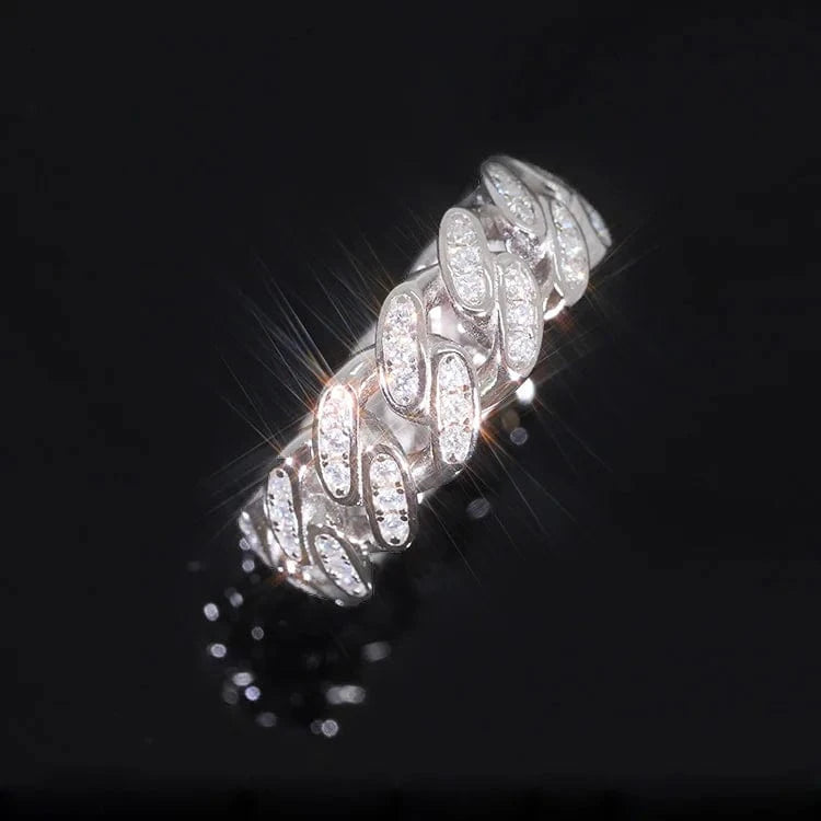 RTS Fashion Jewelry D color VVS Moissanite 18K Gold Plated 925 Sterling Silver Diamond Ring for Men