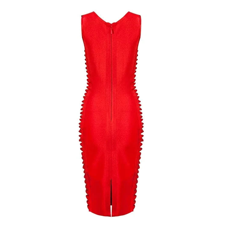 Ruffle Off Shoulder Bandage Dresses 90% Rayon 2018 In Other Dresses