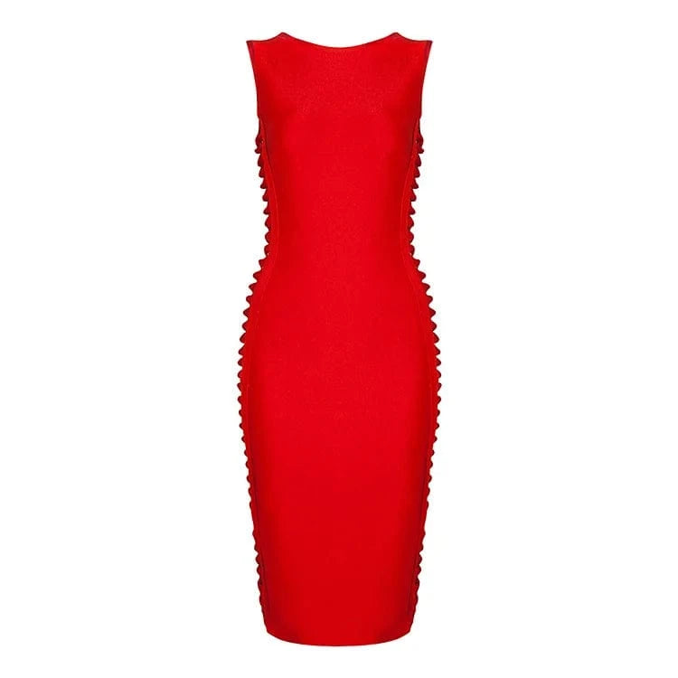 Ruffle Off Shoulder Bandage Dresses 90% Rayon 2018 In Other Dresses