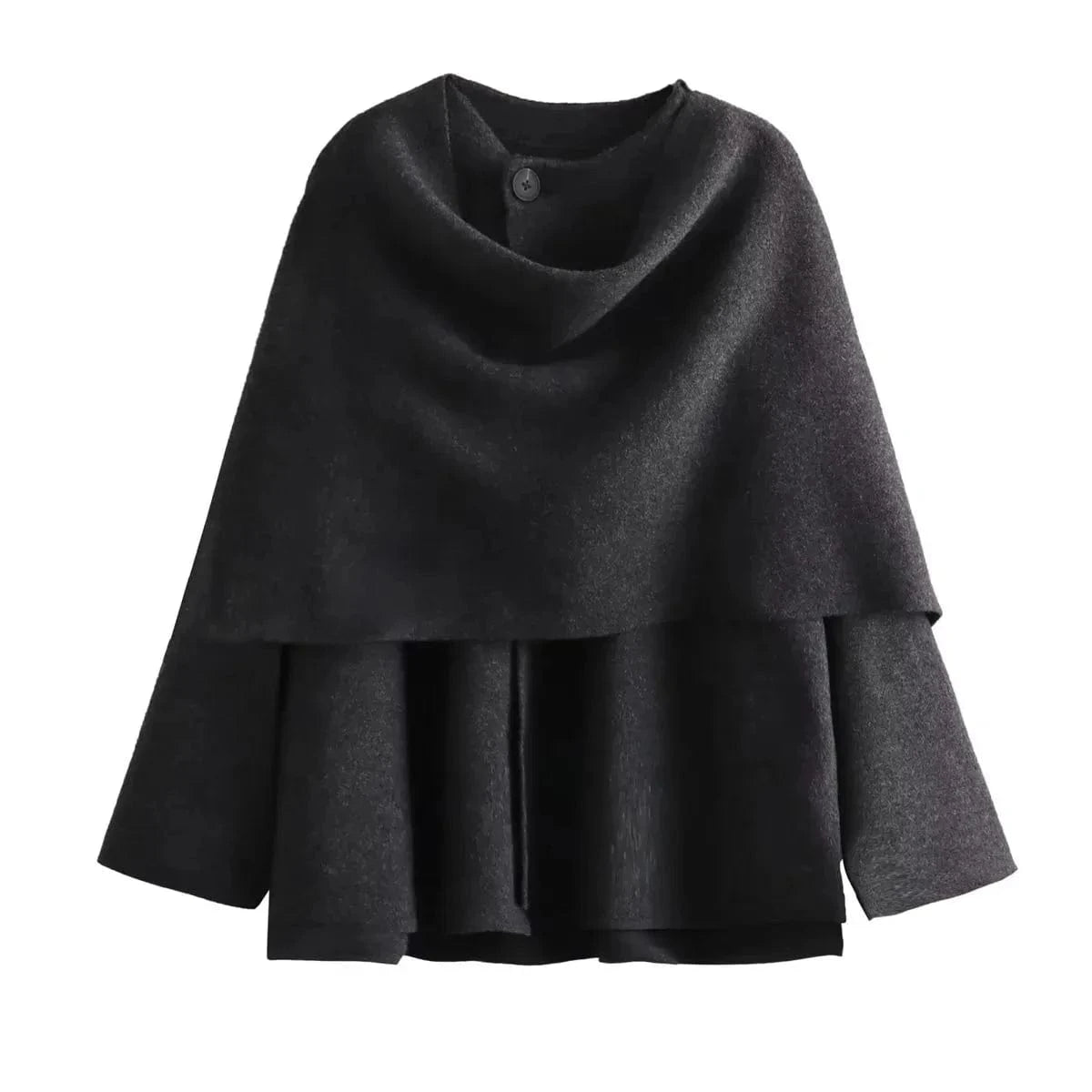 S / #1 Women Autumn New Fashion Knitted Coat With Scarf Sweater Vintage Long Sleeve Female Outerwear Chic Tops