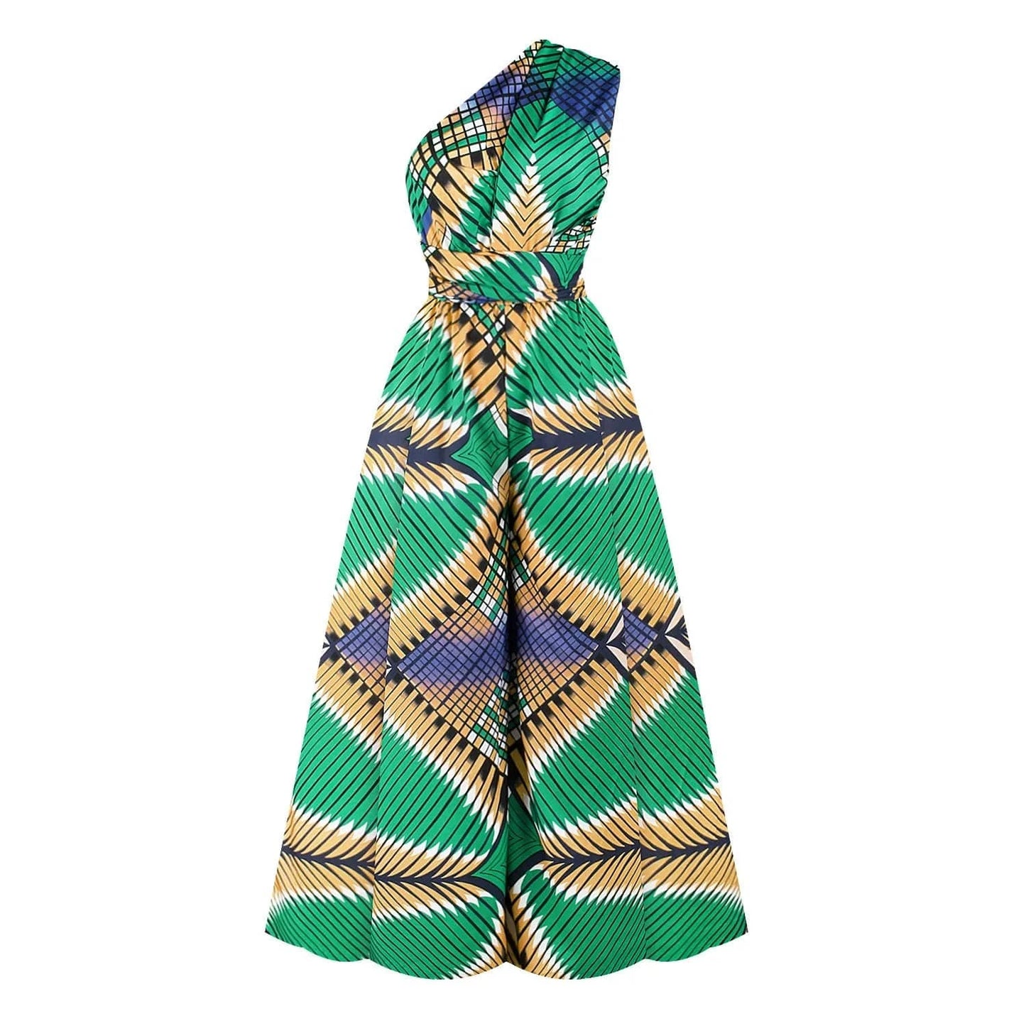 S / 16 Fashion Custom Lady Boho Print Multi Wearing Romper Women Elegant Summer Casual Wide Leg Jumpsuit Africa