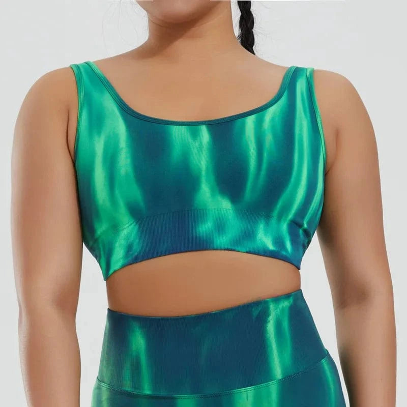 S / A23B051Y2 BESTWAYCLOX 2024 Popular New Spot Yoga Shorts Yoga Vest Set Women's Sports Bra Fitness Sportswear female short pants and vest