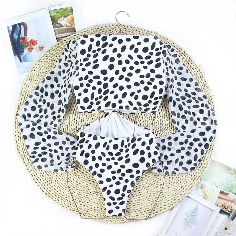 S / as picture TW 2024 Fashion brand luxury bathihg suit high cut design beach wear long sleeves swimsuit swimwear beachwear for women