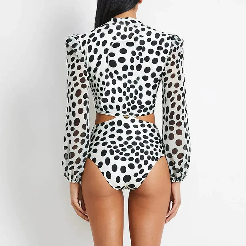 S / as picture TW 2024 Fashion brand luxury bathihg suit high cut design beach wear long sleeves swimsuit swimwear beachwear for women