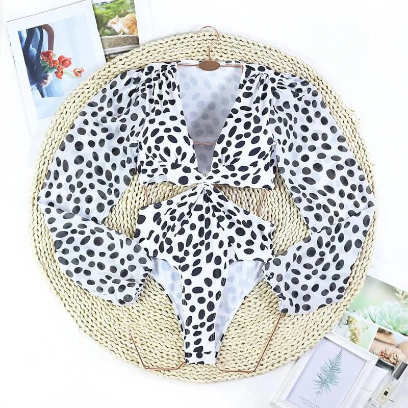 S / as picture TW 2024 Fashion brand luxury bathihg suit high cut design beach wear long sleeves swimsuit swimwear beachwear for women