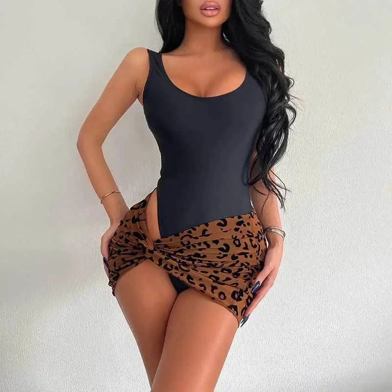 S / Black Floral printed vacation women summer new 2024 short dress for beach