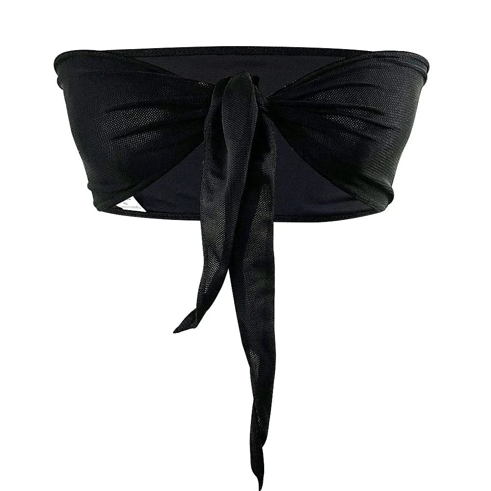 S / Black top 2024 sexy tan-through fabric swimsuits beachwear wholesale bikini tan through Neck Bikini swimwear