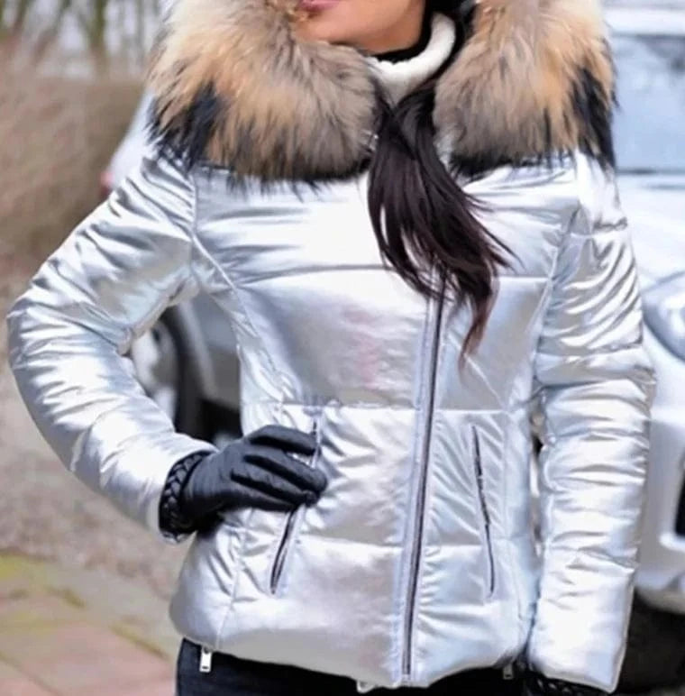 S / color2 Liu Ming New Trending High Quality Winter Women Clothes Warm Windproof Fur Down Jacket Hooded Parkas Coat
