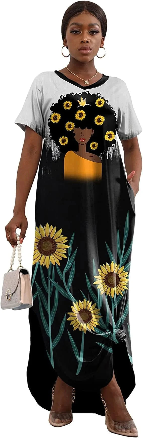 S / green BH977 summer african  print long dresses  for women clothing