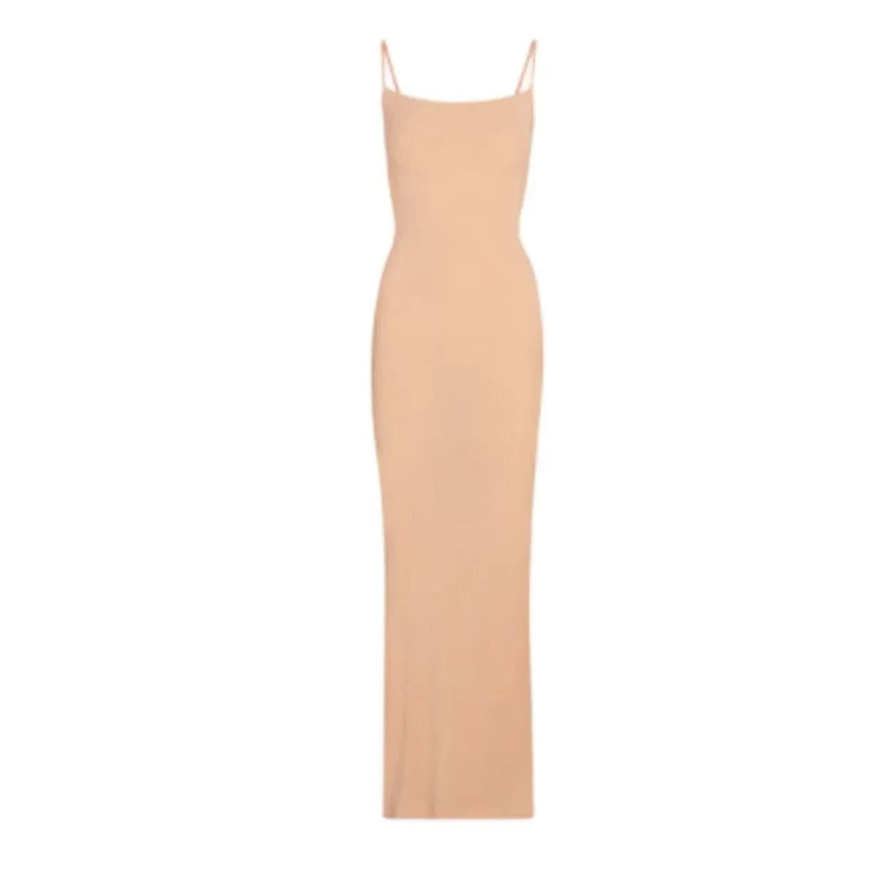 S / Peach DAMOCHIC 2024 trendy ladies long dresses summer casual sexy night dress maxi sleeveless sexy bodycon long slip dress for women