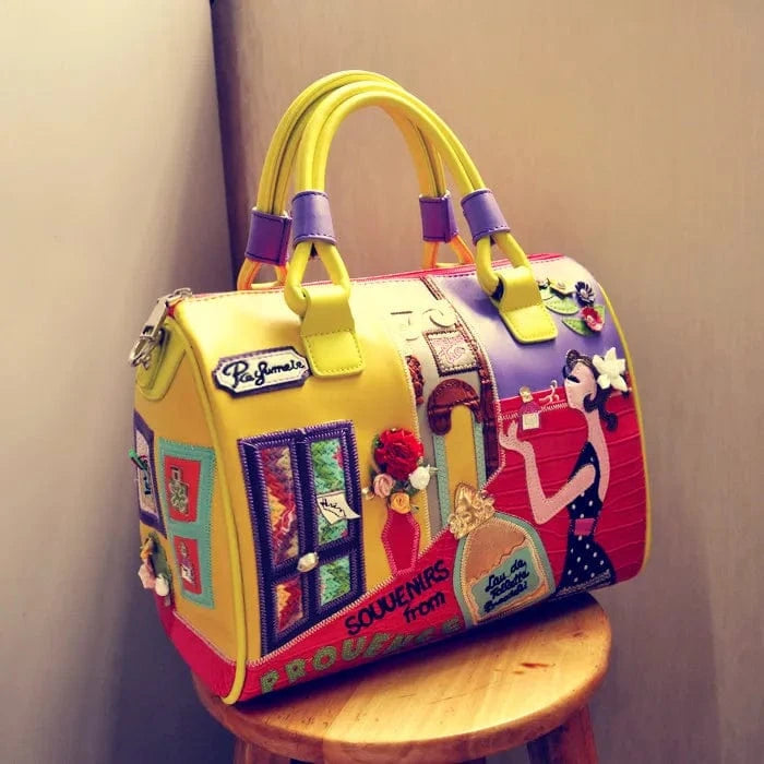 S / Red Super quality Women Handbag Shoulder boston Bag tote Italian Leather Bags Sac A Main Borse Candy Color Luxury Handbags