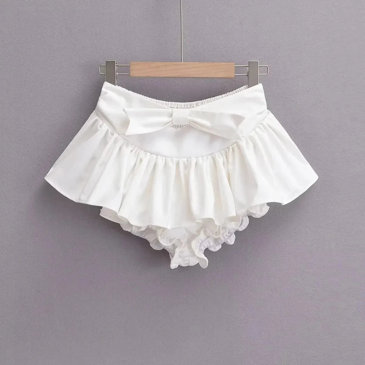 S / White Wholesale summer high quality 2024 fashion pleated ruched cute mini womens skirts