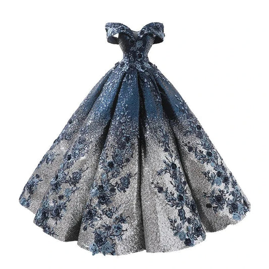 S0222T    2024 New Style  V-Neck Puff Sleeve Princess Satin Pearl Wedding Dress Floor-Length Mermaid Silhouette Custom Size